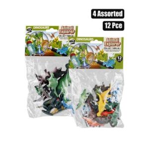 Animals dinosaur rubber 12pc 6-8cm