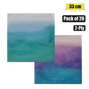 Serviettes 2ply 33cm 20pc ombre