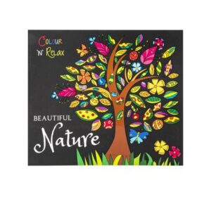 Book colouring & relax beautiful nature